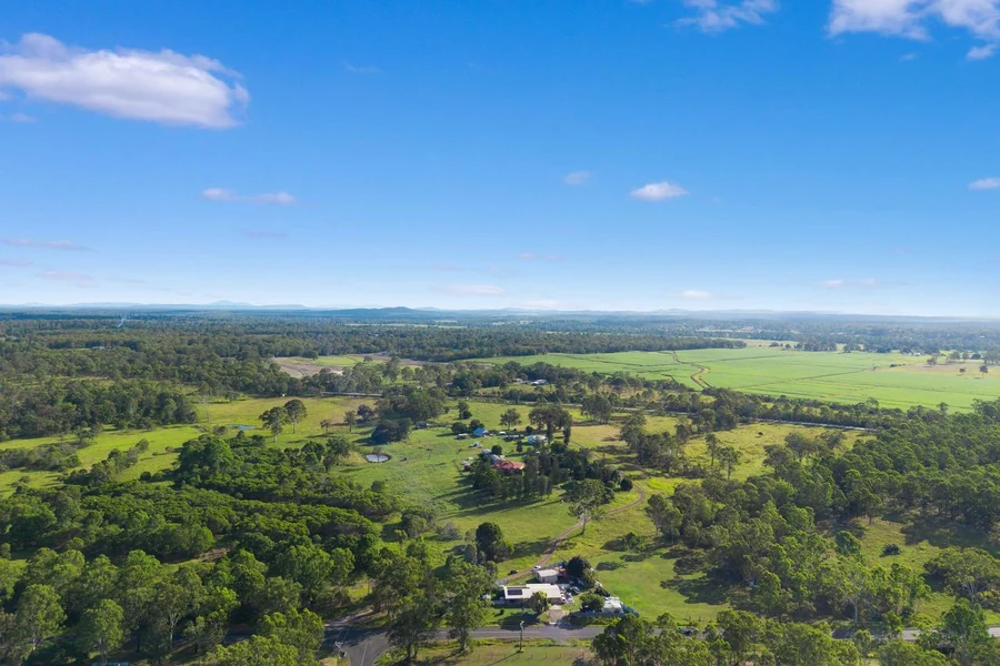 Wide rural outlook across paddocks toward Maryborough