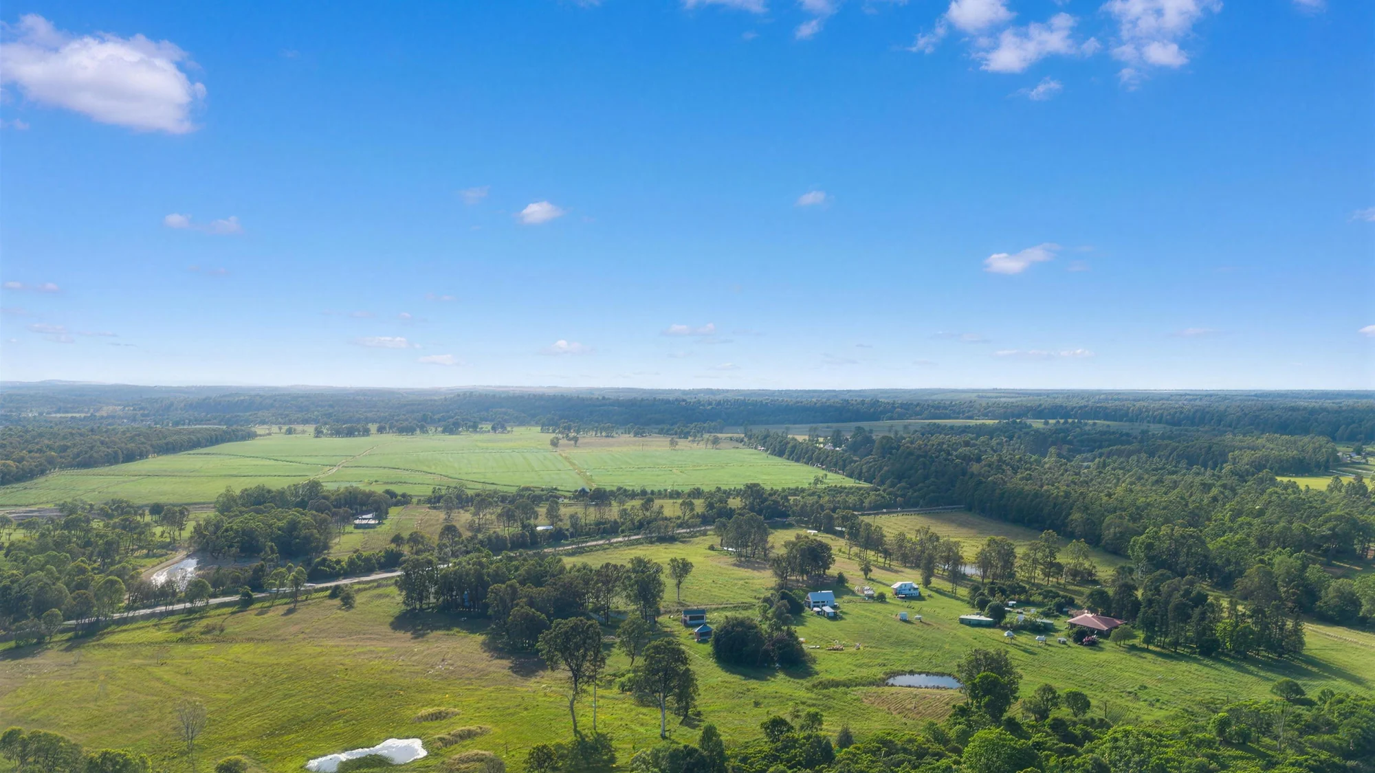 Aerial over Tinana and the surrounding Fraser Coast region